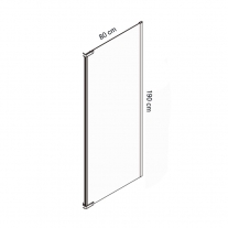Cabina de dus Mediterraneo, Catania 100x80, cu usa batanta si perete lateral fix
